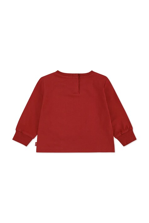 Levi's longsleeve din bumbac pentru copii LOGO BULLDOG CREST TEE culoarea roșu, cu imprimeu, 6EP166