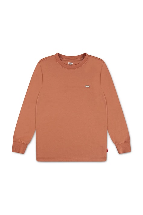 Детска блуза с дълги ръкави Levi's LS GRAPHIC TEE SHIRT в оранжево с изчистен дизайн 8EC706