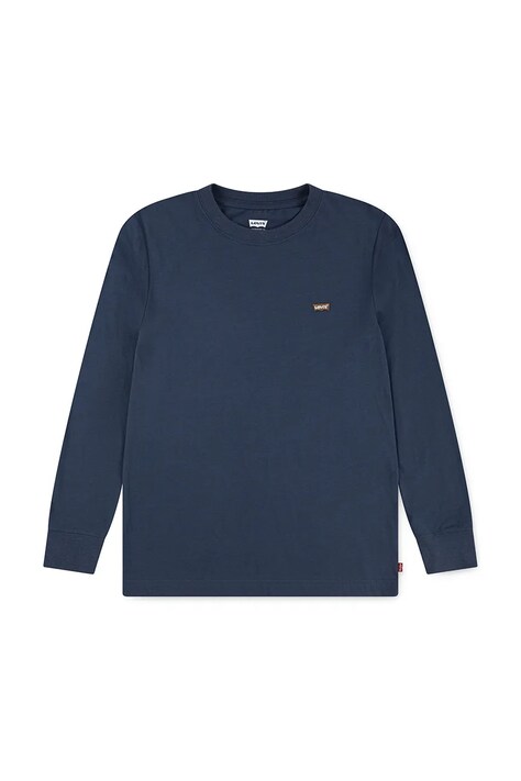 Levi's longsleeve copii LS GRAPHIC TEE SHIRT culoarea bleumarin, uni, 8EC706