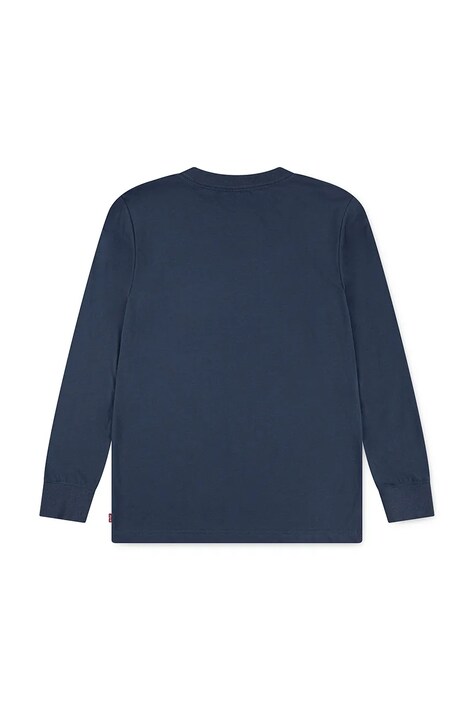 Levi's longsleeve copii LS GRAPHIC TEE SHIRT culoarea bleumarin, uni, 8EC706