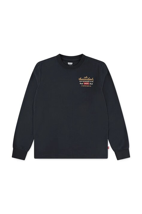 Levi's longsleeve dziecięcy LEGENDARY LS TEE kolor czarny z aplikacją 8EN715