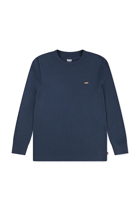Dječja majica dugih rukava Levi's LS GRAPHIC TEE SHIRT boja: tamno plava, bez uzorka, 9EC706