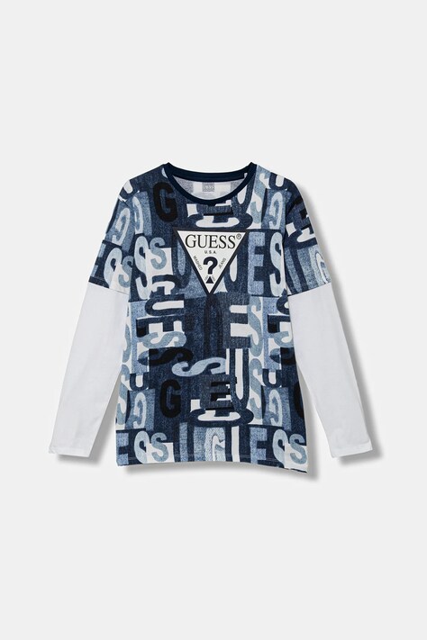 Хлопковый детский лонгслив Guess узор L5BI06 I3Z14
