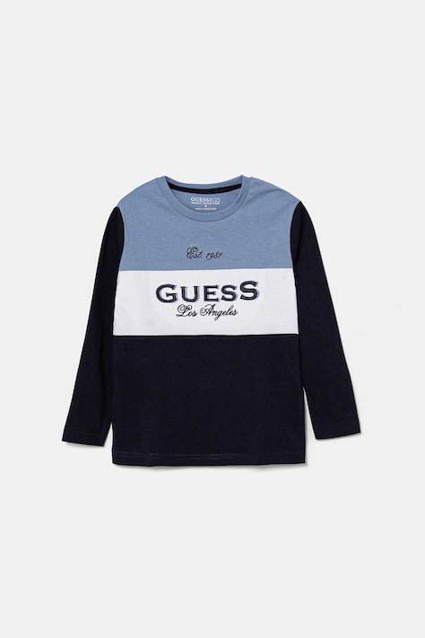 Дитячий бавовняний лонгслів Guess з аплікацією N5BI19 I3Z14