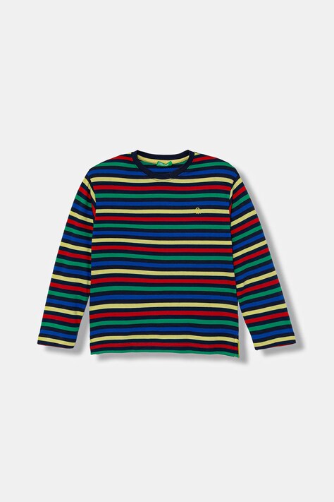 United Colors of Benetton longsleeve din bumbac pentru copii cu imprimeu, 3FNLC10QB