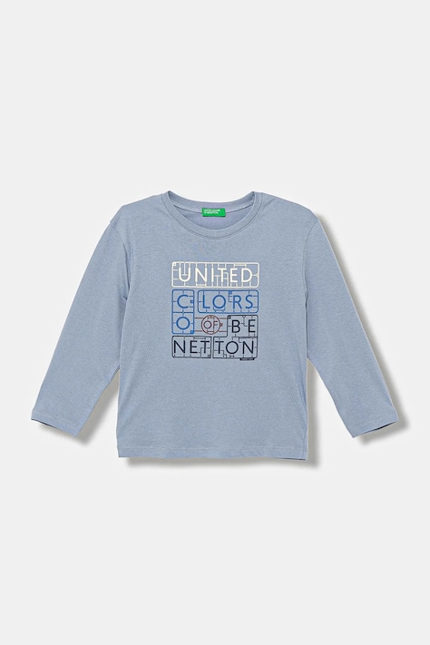 Παιδικό μακρυμάνικο United Colors of Benetton χρώμα: μπλε, 3I1XG10JZ