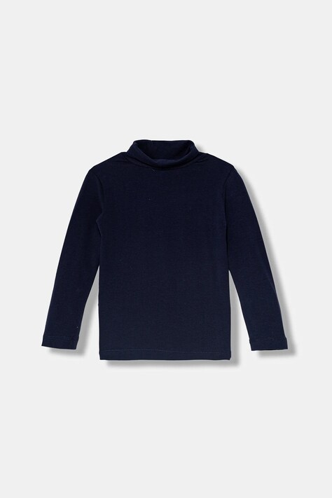 United Colors of Benetton longsleeve dziecięcy kolor granatowy gładki 3DKEG10JU