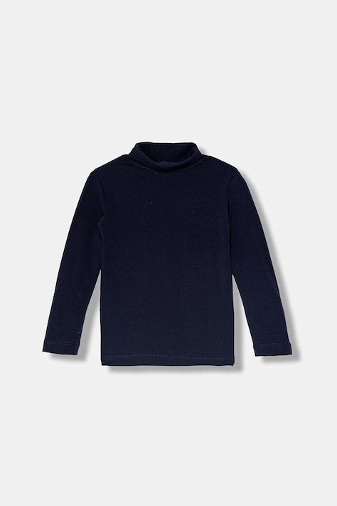 Dječja majica dugih rukava United Colors of Benetton boja: tamno plava, bez uzorka, 3DKEG10JU