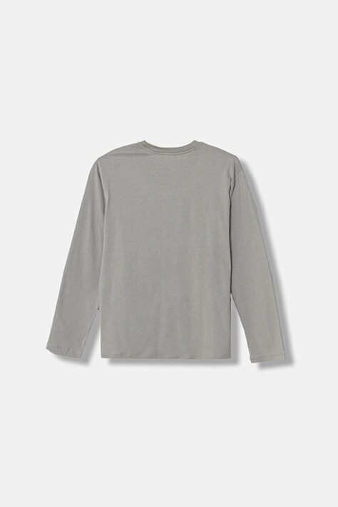 United Colors of Benetton longsleeve bawełniany dziecięcy kolor szary z nadrukiem 3ATNC10QU