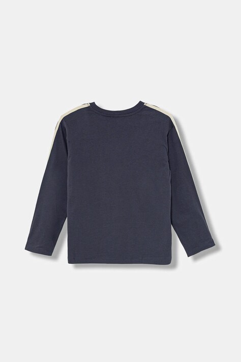United Colors of Benetton longsleeve bawełniany dziecięcy kolor granatowy wzorzysty 3ATNC10R7