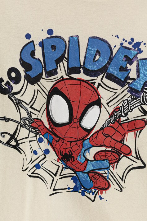 United Colors of Benetton longsleeve bawełniany dziecięcy kolor beżowy z nadrukiem 3ATNG10L6