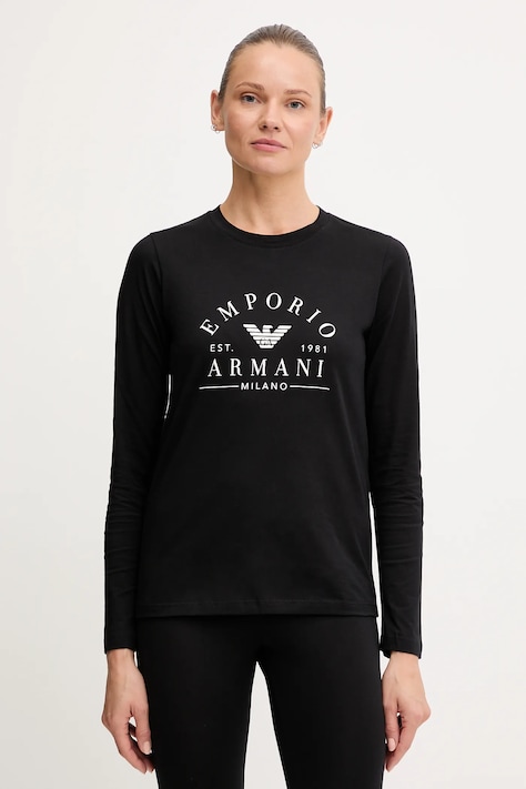 Хлопковый лонгслив Emporio Armani Underwear цвет чёрный EW001899 AF15345