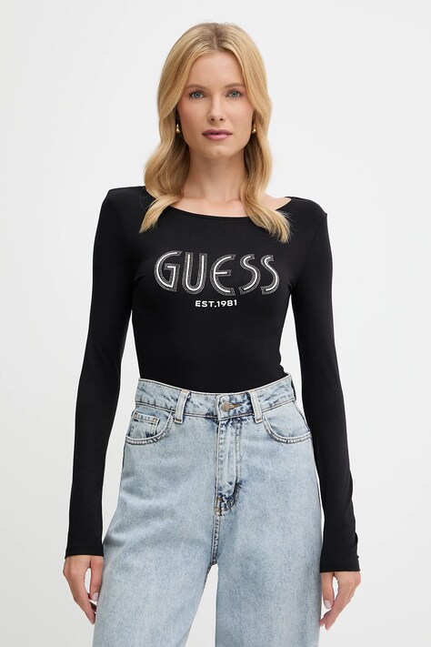 Боді Guess NEVA колір чорний W5YP05 K68D2