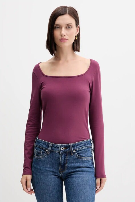 Лонгслив United Colors of Benetton цвет фиолетовый 3FJHD10AQ