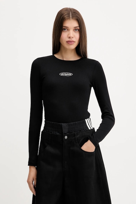 Guess Jeans longsleeve culoarea negru, W5YP38 KA0H1