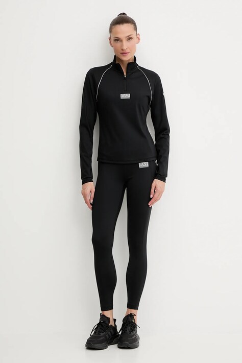 EA7 Emporio Armani longsleeve treningowy kolor czarny z półgolfem AF13534.7W000593