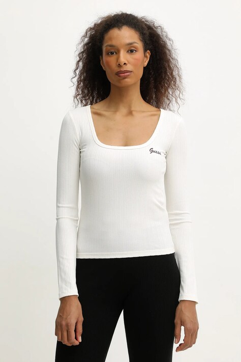 Guess longsleeve FABIA kolor beżowy V5BP03 K1932