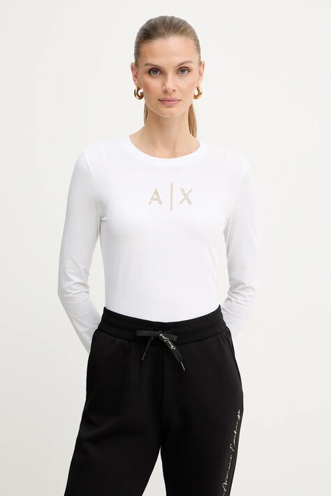 Armani Exchange longsleeve kolor biały XW001365 AF16294