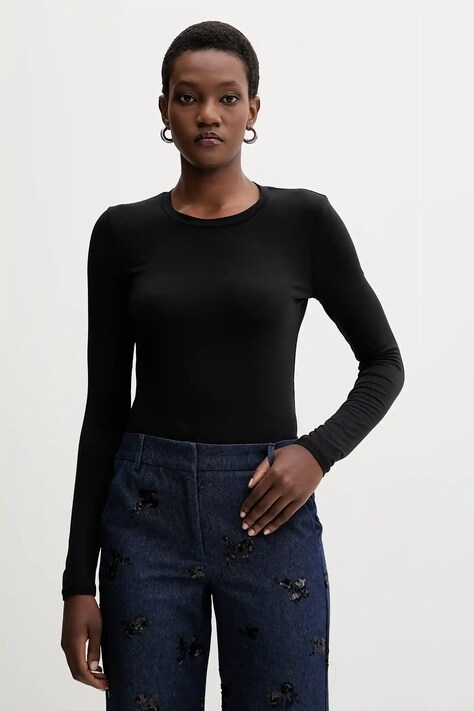 Weekend Max Mara longsleeve MULTIE culoarea negru, 2525946012600