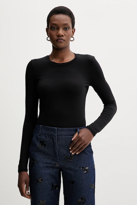 Tričko s dlouhým rukávem Weekend Max Mara MULTIE černá barva, 2525946012600