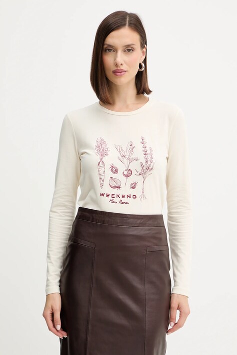 Weekend Max Mara longsleeve RENOIR kolor beżowy 2525946032600