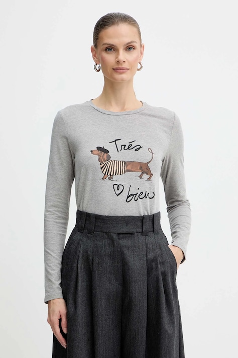 Μακρυμάνικο Weekend Max Mara RENOIR χρώμα: γκρι, 2525946032600