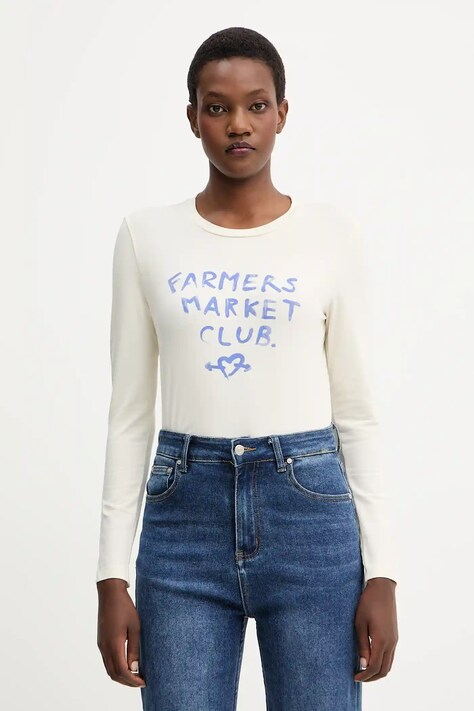 Weekend Max Mara longsleeve ALIAS kolor beżowy 2525946042600