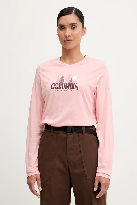 Columbia longsleeve Ruby Springs kolor różowy 2135241