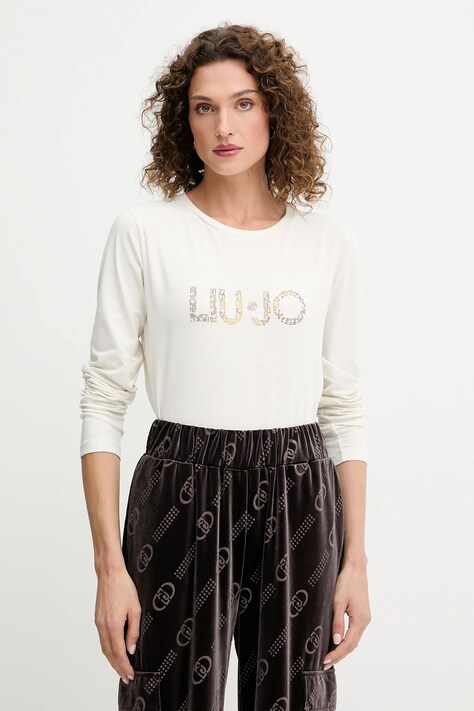 Liu Jo longsleeve kolor beżowy TF5300.JS003