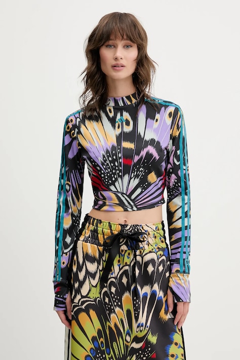 adidas longsleeve x Farm Rio kolor multicolor z półgolfem JL8649