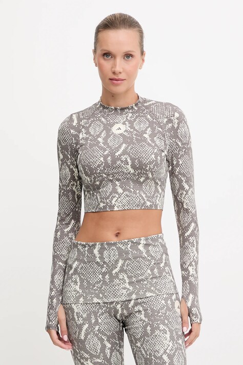adidas by Stella McCartney mânecă lungă de antrenament TruePurpose culoarea gri, JM8478