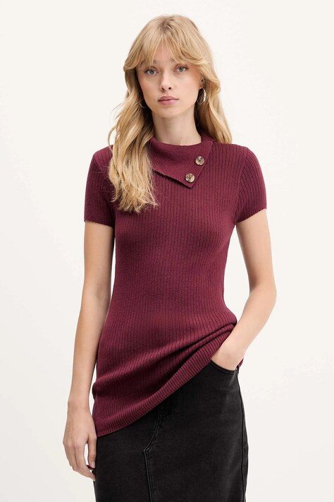 Hollister Co. sweter damskie kolor bordowy lekki KI350-5130