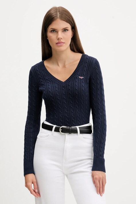 Hollister Co. sweter damski kolor niebieski KI350-5132