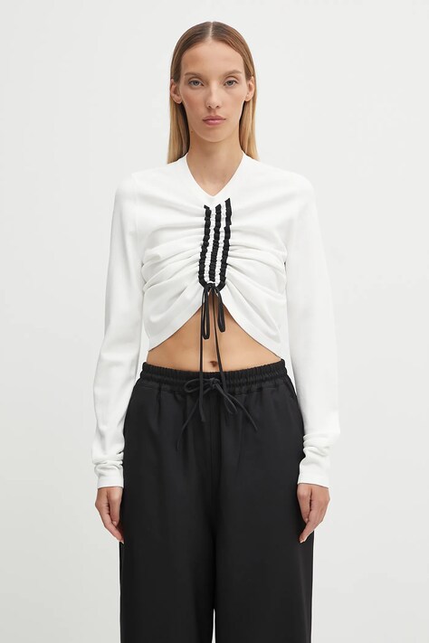 Y-3 longsleeve Fitted Cinch kolor biały KD4760