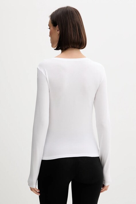 Tommy Hilfiger longsleeve  2-pack culoarea alb, UW0UW06132