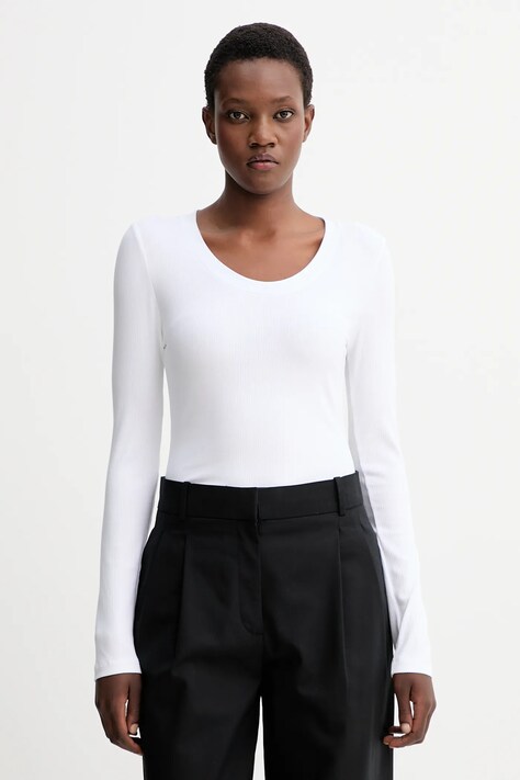 Calvin Klein longsleeve kolor biały LV044D235G