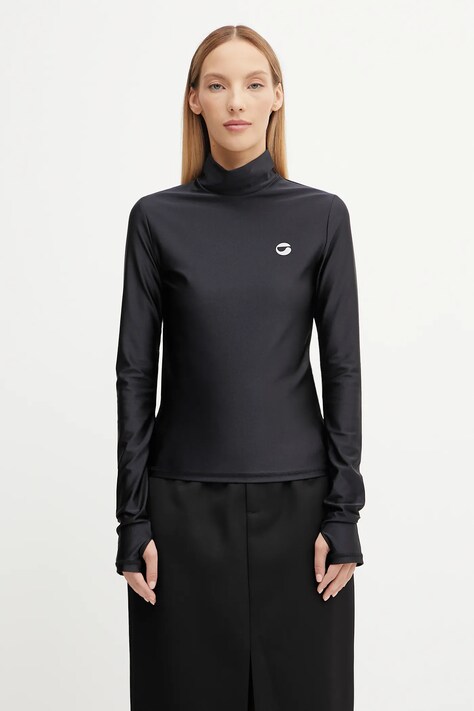 Coperni bluzka Second Skin Turtleneck damska kolor czarny z nadrukiem COPJS20545