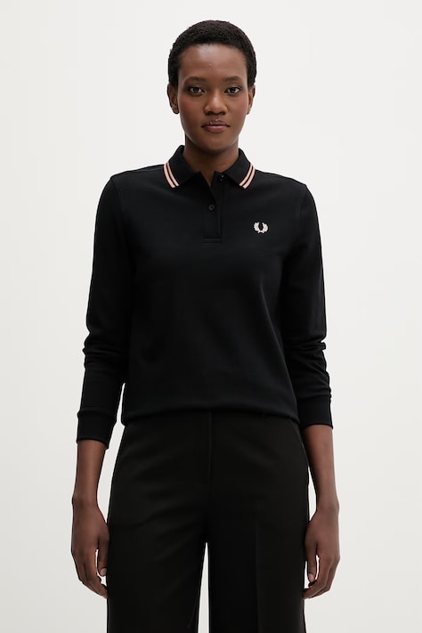 Fred Perry longsleeve bawełniany kolor czarny G3636