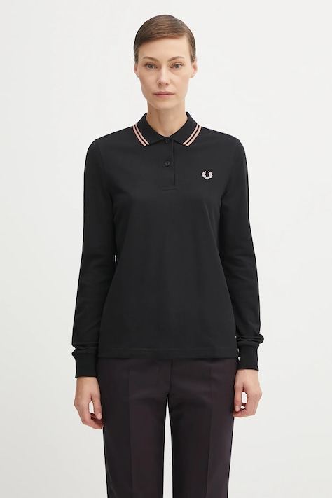 Fred Perry longsleeve bawełniany kolor czarny G3636