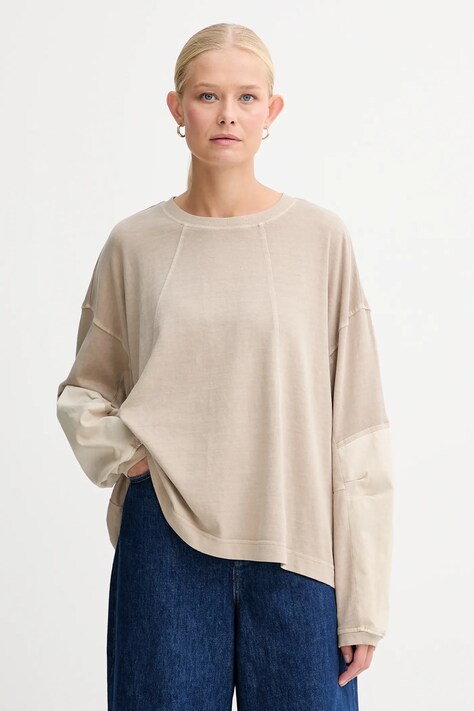 G-Star longsleeve kolor beżowy D27192.C756