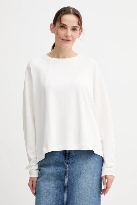 G-Star longsleeve din bumbac culoarea bej, D27742.D976