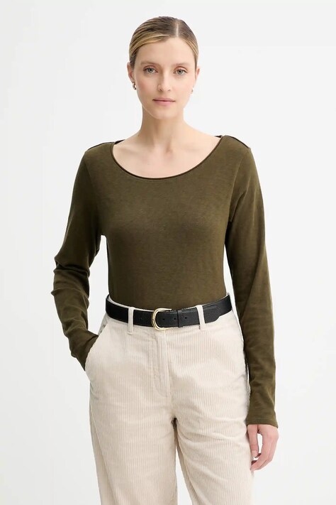 Marc O'Polo longsleeve bawełniany kolor zielony 5000007381