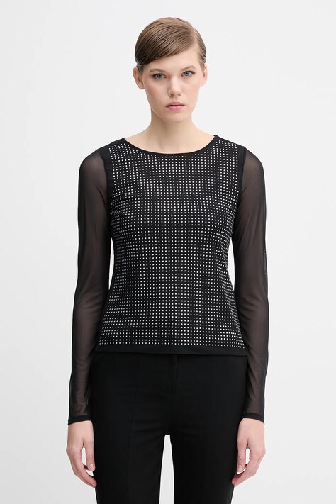 Dkny longsleeve culoarea negru, DJ5T1581