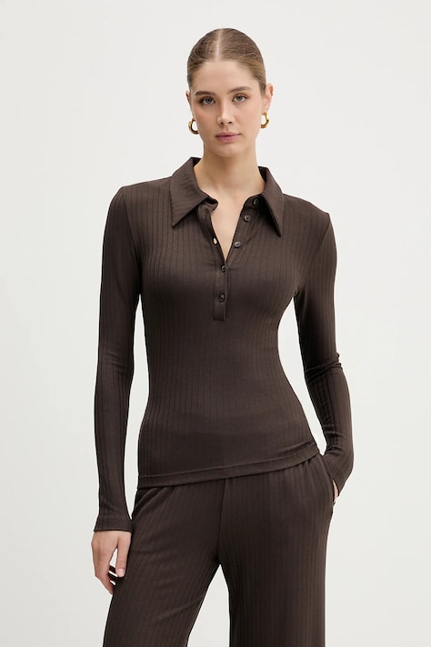 La Mania longsleeve LESLEE kolor brązowy LESLEE