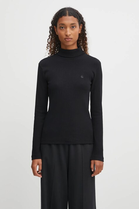 Блуза с дълги ръкави Carhartt WIP W'''''''' L/S Philipa Mockneck T-Shirt в черно I035470.89XX