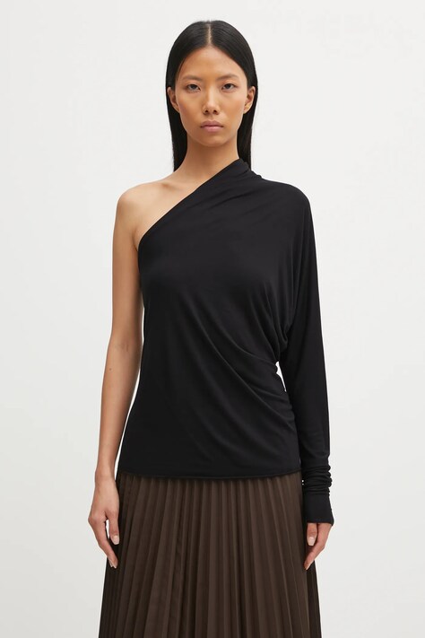 Rick Owens Lilies bluzka Diana damska kolor czarny gładka LI02E3220.RV