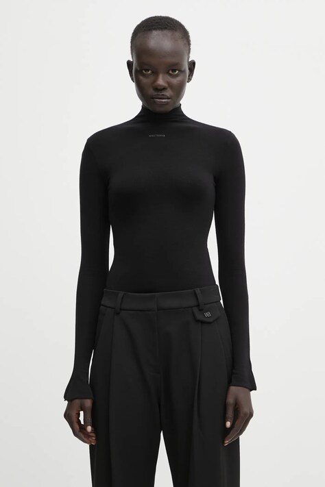 WRSTBHVR body Amber damskie kolor czarny z golfem W6525SB.3163