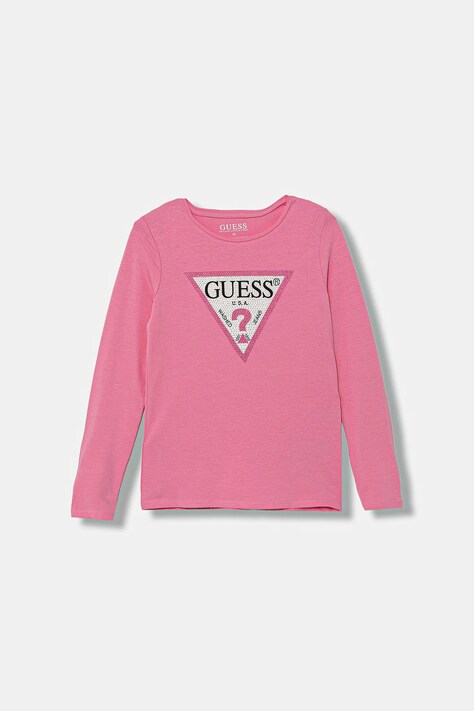 Guess longsleeve dwustronny kolor różowy J2YI50 K6YW1
