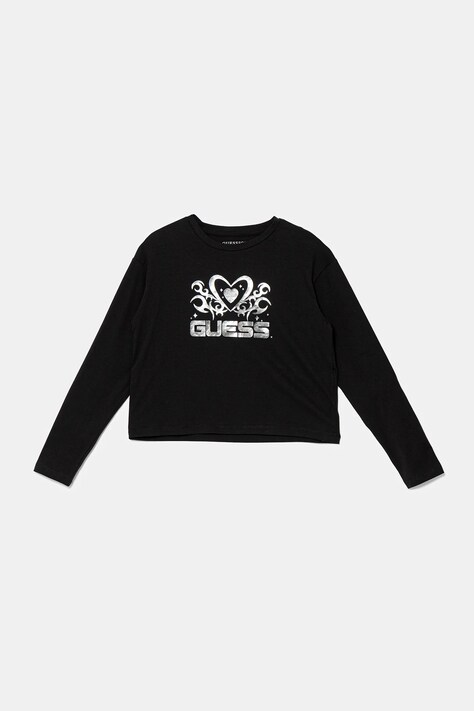 Παιδικό μακρυμάνικο Guess χρώμα: μαύρο, J5YI03 K6YW4