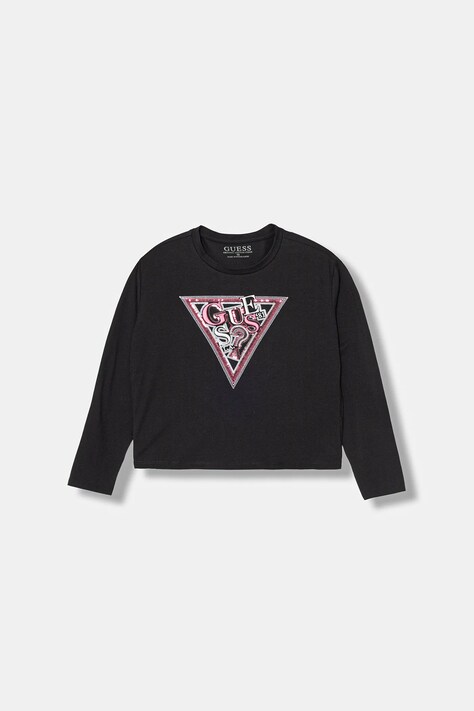 Guess longsleeve dziecięcy kolor czarny J5YI15 K6YW4